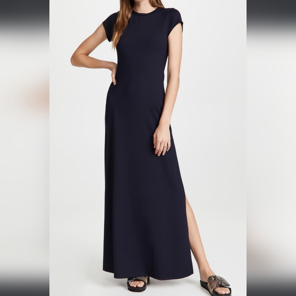 Susana Monaco Side Slit T-Shirt Maxi Dress In Midnight NWT Size Small